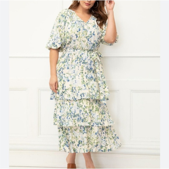 Eloquii Dresses & Skirts - Eloquii elements Floral ruffle Midi Dress 16